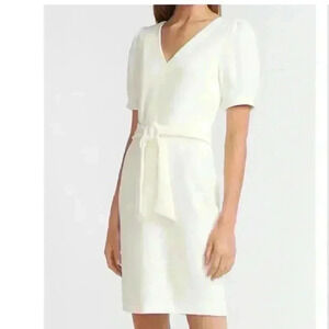 Express V-Neck Tie Waist Sheath Dress